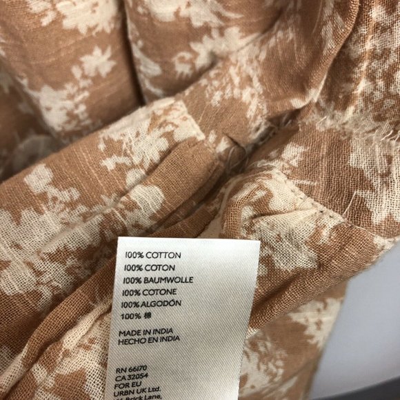 NEW Free People Midi Beige Floral Prairie Dress M - Picture 12 of 12